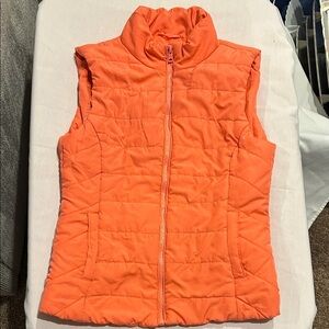 Aeropostale Orange Puffer Vest Full Zip Sleeveless
